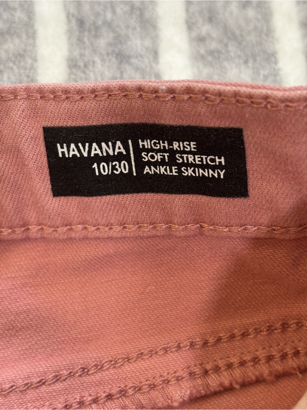 Buffalo Jeans, High-Rise Ankle Skinny, Dusty Rose Denim, Pink, Size 10, W30 - Picture 7 of 8